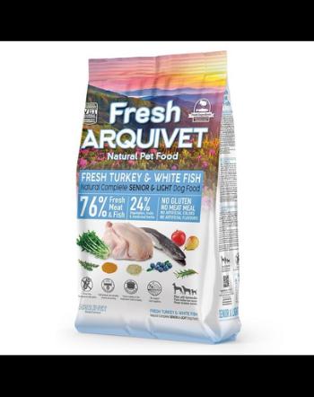 ARQUIVET Fresh Senior Light hrana semiumeda pentru caini seniori 2,5 kg curcan si peste alb