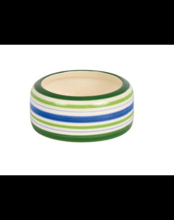 TRIXIE Bol Ceramic verde cu dungi pentru iepure 500 ml