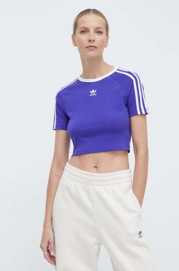 adidas Originals t-shirt 3-Stripes Baby Tee női, lila, IP0661