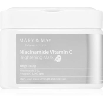 MARY & MAY Niacinamide Vitamin C Brightening Mask set de măști textile pentru o piele mai luminoasa 30 buc