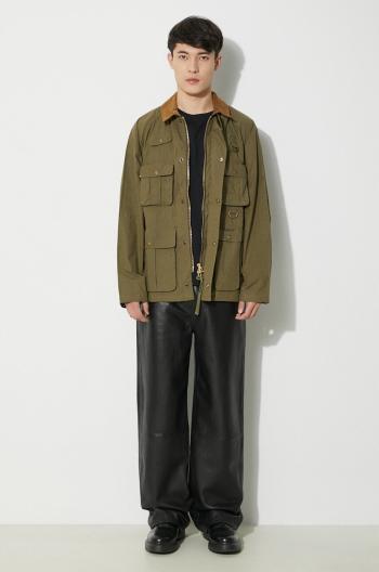 Bavlnená bunda Barbour Modified Transport Casual zelená farba, prechodná, MCA0966