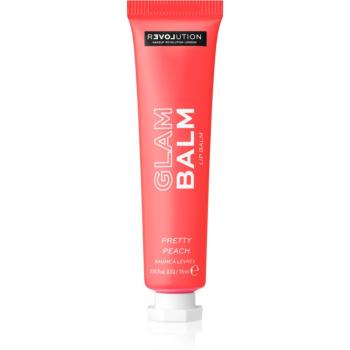 Revolution Relove Glam Balm balsam de buze hranitor cu parfum Pretty Peach 15 g