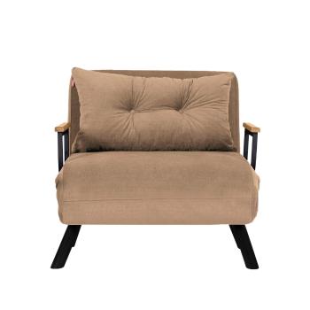 Fotoliu Sando Single Light Brown v2, maro deschis