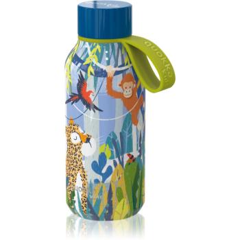 Quokka Solid Kids sticlă termos cu dispozitiv de prindere Jungle 330 ml