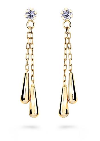 Cutie Jewellery Cercei fermecători din aur cu lănțișoare Z5033-20-10-X-1