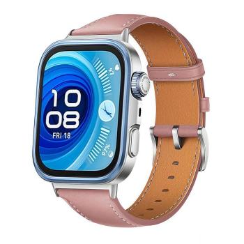 LEATHER Kožený remienok pre Huawei Watch Fit 4 / Fit 4 Pro tmavoružový