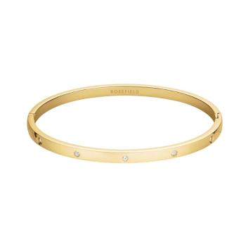 Rosefield Brățară solidă placată cu aur decorată cu cristale JBCBG-J1039