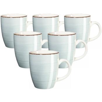 Set căni ceramice Mäser Bel Tempo 380 ml, 6 buc., albastru deschis, albastru deschis