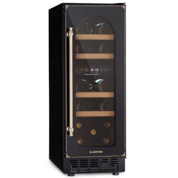 Klarstein Vinovilla Victoria 17 Built-In Duo Vilhelmine Edition, vinotecă, 17 sticle, iluminare LED 3 culori, ușă de sticlă