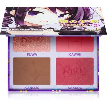 Rude Cosmetics Manga Face Palette paleta pentru fata multifunctionala faciale culoare Purr-fect Neko-Chan 11.2 g