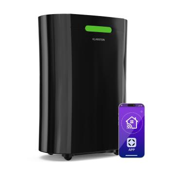 Klarstein AeroDry Smart 12 dezumidificator, 12 l/zi, 18 m², senzor de umiditate, app control, 135 m³/h