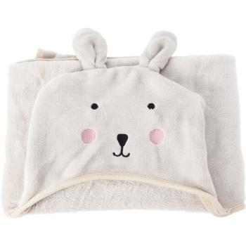 Pătură fleece pentru copii cu glugă Fox bej , 70 x100 cm
