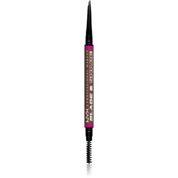 NYX Professional Makeup Blade & Shade creion pentru sprancene cu pensula culoare 09 Brunette g