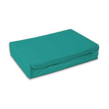 Cearșaf de pat Jersey verde turcoaz, 180 x 200 cm, turcoaz, 180 x 200 cm