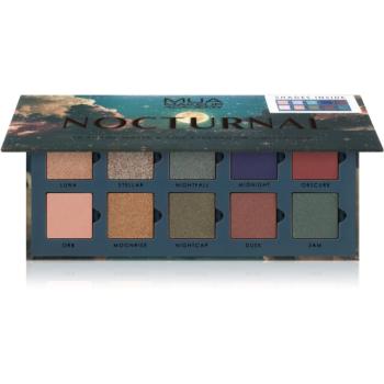 MUA Makeup Academy Nocturnal Paleta ochi umbre cu 10 nuante 11 g