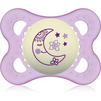 MAM Night 0+ months suzetă pentru noapte Purple Moon 1 buc