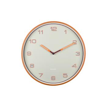 Karlsson 6013OR design ceas de perete portocaliu,diametru 40 cm