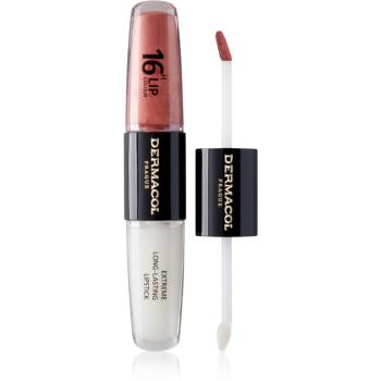 Dermacol 16H Lip Colour ruj rezistent si luciu de buze. culoare 05 Sparkling Muse 2x4 ml