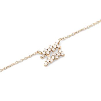Daniel Wellington Colier atemporal placat cu aur cu semnul zodiacal Vărsător Crystal Zodiac DW00400929