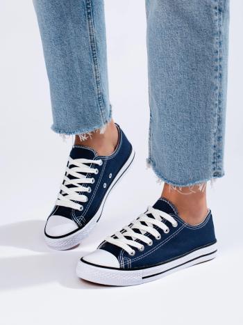 Adidași albaștri la modă pentru femei fără toc
