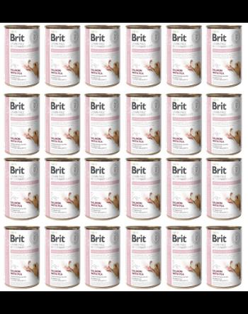BRIT Veterinary Diet Hypoallergenic Salmon&amp;Pea caini cu alergii 24x400 g hrana dietetica