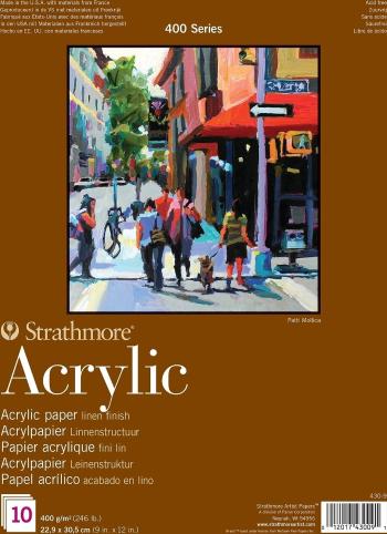 Strathmore Serie 400 Linen Finish Acrylic Pad Skicář 31 x 23 cm 400 g
