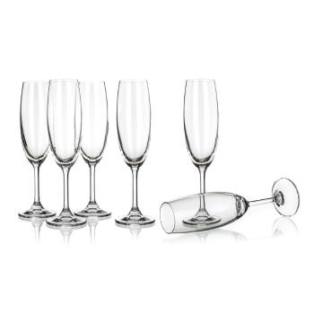 Set pahare şampanie Banquet Crystal Leona 210 ml, 6 buc.