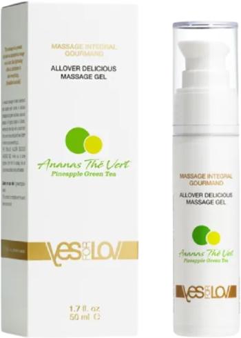 YESforLOV Gel de masaj Pineapple Green Tea (Allover Delicious Massage Gel) 50 ml