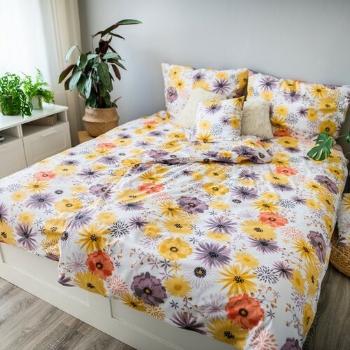 Lenjerie de pat din bumbac Daisy, 140 x 200 cm, 70 x 90 cm, 40 x 40 cm