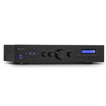 Auna AMP-CD608 DAB, amplificator stereo HiFi, 4 x 100 W, RMS, DAB + BT, intrare optică, telecomandă