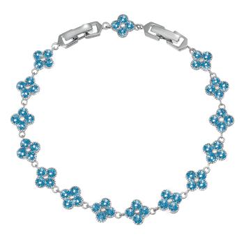 CRYSTalp Brățară frumoasă cu flori albastre 22289.AQU.R