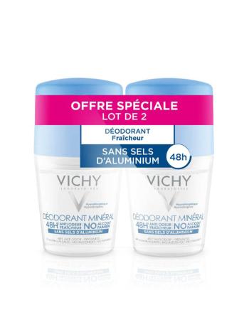 Vichy Set deodorante cu bile minerale (Mineral Deodorant) 2 x 50 ml