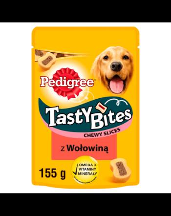 PEDIGREE Tasty Bites Chewy Slices Recompense pentru caine, cu vita 155g