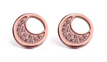 Vuch Cercei eleganti din bronz cu cristale Rose Gold Moon