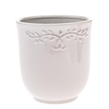 Capac pentru oală ceramică Ramillete alb, 13 x 14cm
