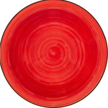 Lamart LT9095 farfurie adâncă din ceramică Happy,diametru 21,5 cm, roșu, roșu