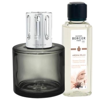 Maison Berger Paris Set cadou lampă catalitică Aroma Relax gri + reumplere Orient dulce 250 ml