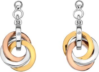 Hot Diamonds Cercei din argint Trio Rose Gold DE389