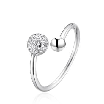 Agato Inel deschis strălucitor din argint AGT-R31W 62 mm