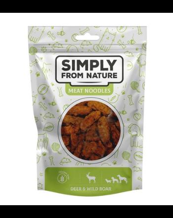 SIMPLY FROM NATURE Meat Noodles Recompensa caini, cerb si mistret 80 g