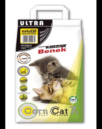 BENEK Super Corn Cat Ultra Natural - Strat biodegradabil pentru litieră- 7 L / 4,4 kg