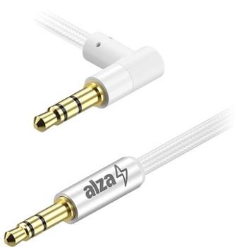 AlzaPower 90Core Audio 3.5mm Jack (M) to 3.5mm Jack 90° (M) 1,5 m biely (APW-CBA3JM915W)