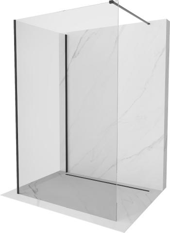 MEXEN/S Kioto Sprchová zástěna WALK-IN 120 x 70, transparent, černá 800-120-212-70-00-070