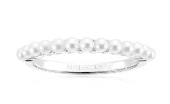 Sif Jakobs Inel fermecător de argint cu perle autentice Ellera SJ-R2869-P 58 mm