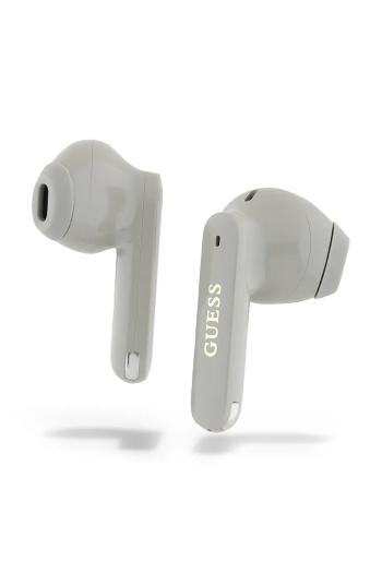 Bezdrôtové slúchadlá Guess Elongated Metalic Printed Logo žltá farba