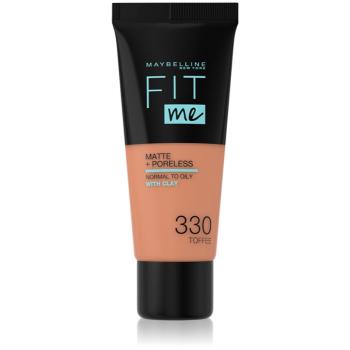 Maybelline Fit Me! Matte+Poreless machiaj mat pentru piele normală și grasă culoare 330 Toffee 30 ml