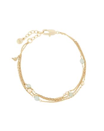 Emporio Armani Brățară triplă placată cu aur cu aventurină EGS3226710