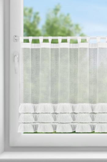 ArtFir Krátka záclona LILIAN 2 PU | biela 150 x 70 cm