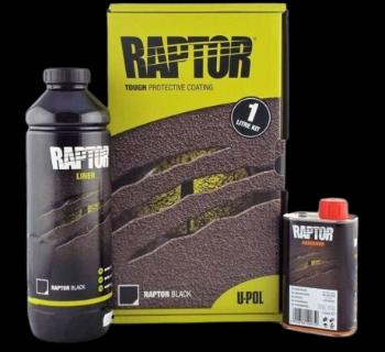 Raptor -  farebný tvrdý ochranný náter  - SET 1,05 l ral 6000 - zelená patina