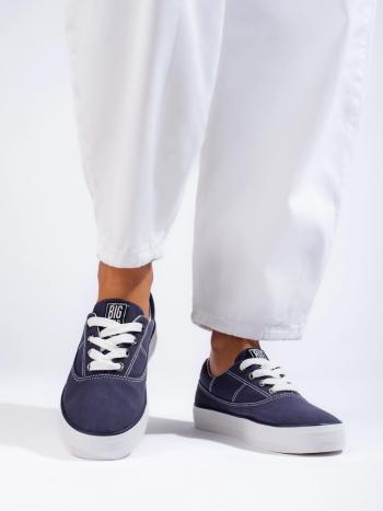 Adidași trendy pentru femei de culoare albastru marin fără toc
